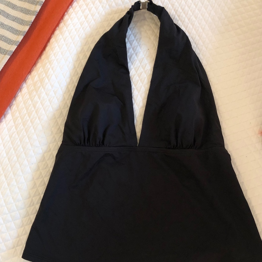 Tommy Bahama Halter Tankini Swim Top Black size S